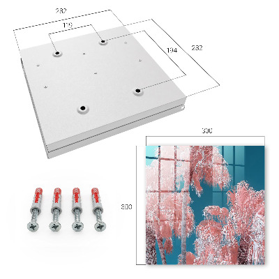 Caja para llaves diseño con composición tropical