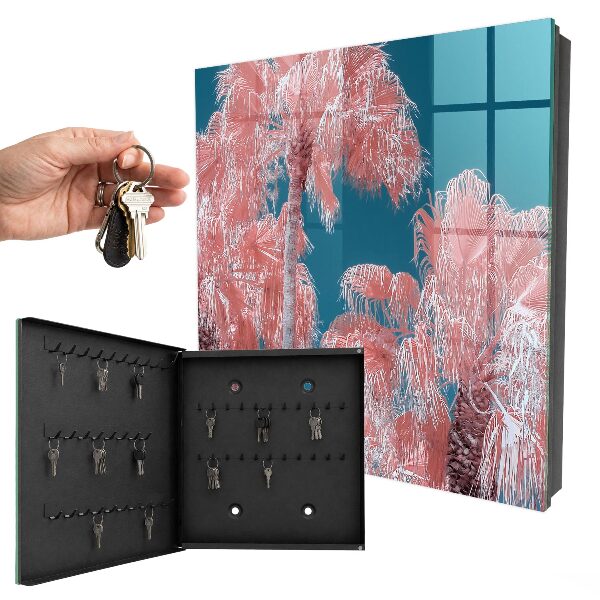 Caja para llaves diseño con composición tropical