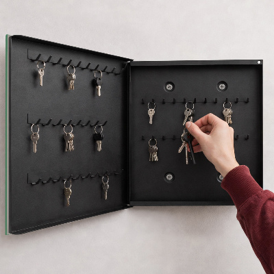 Armario para colgar llaves diseño paisaje turquesa