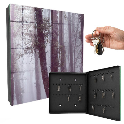 Caja para llaves diseño de bosque brumoso