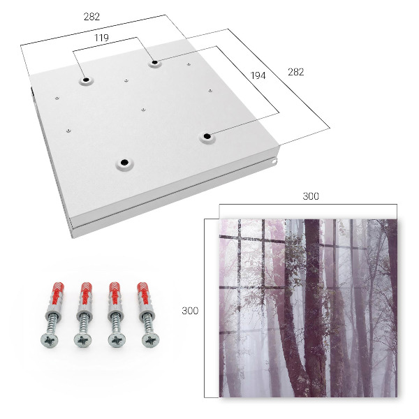 Caja para llaves diseño de bosque brumoso