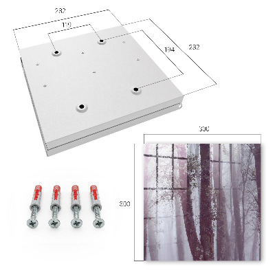 Caja para llaves diseño de bosque brumoso