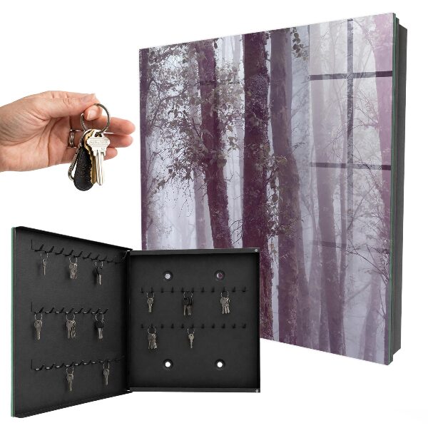 Caja para llaves diseño de bosque brumoso