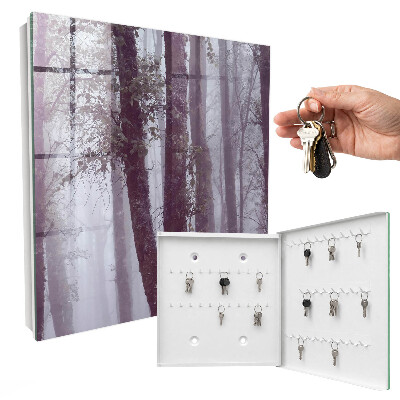 Caja para llaves diseño de bosque brumoso