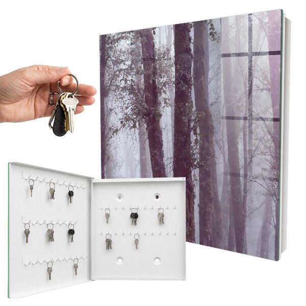 Caja para llaves diseño de bosque brumoso