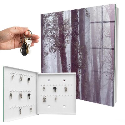 Caja para llaves diseño de bosque brumoso