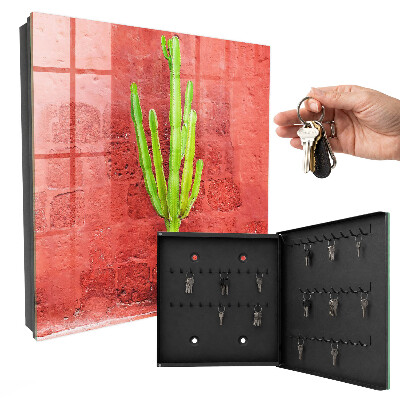 Caja para llaves diseño de cactus verde