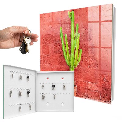 Caja para llaves diseño de cactus verde