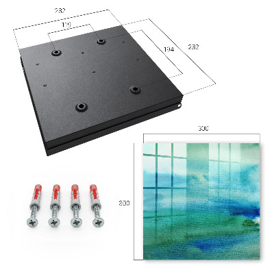 Caja para llaves de diseño acuarela azul