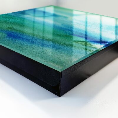 Caja para llaves de diseño acuarela azul