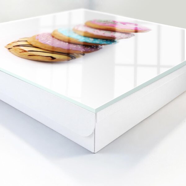 Armario para colgar llaves con diseño de donas coloridas