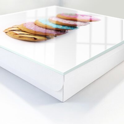 Armario para colgar llaves con diseño de donas coloridas