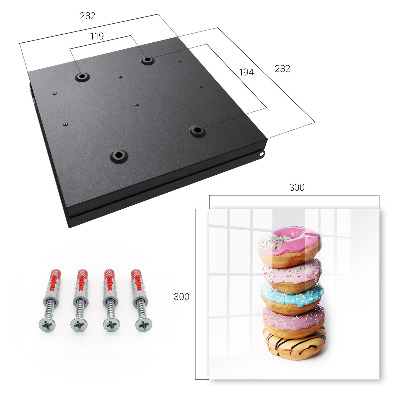 Armario para colgar llaves con diseño de donas coloridas