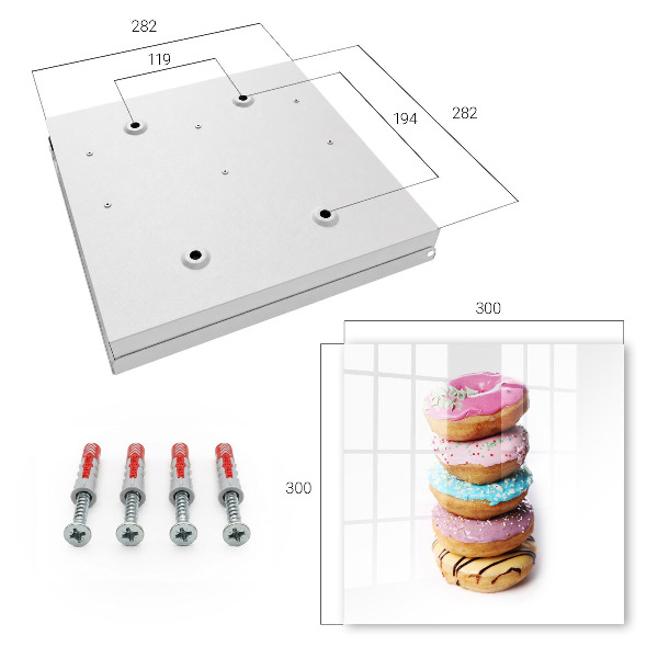 Armario para colgar llaves con diseño de donas coloridas