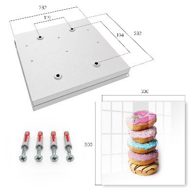 Armario para colgar llaves con diseño de donas coloridas