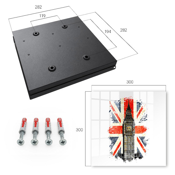 Armario para llaves con diseño de símbolo británico
