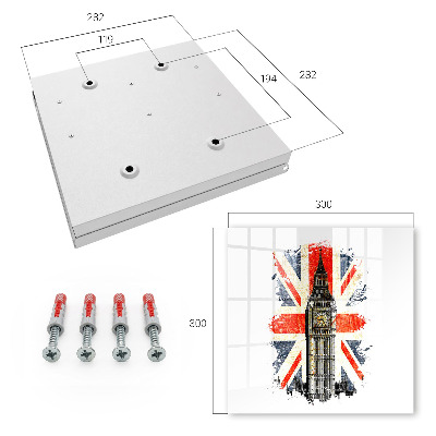 Armario para llaves con diseño de símbolo británico