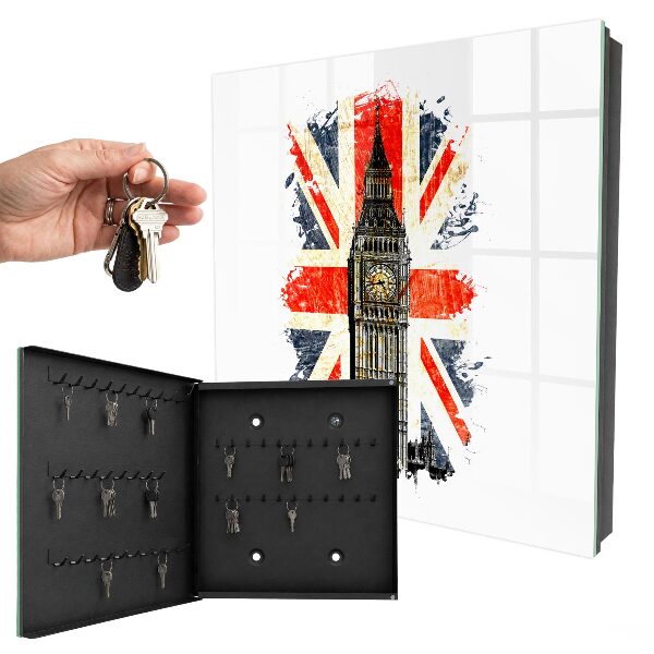 Armario para llaves con diseño de símbolo británico