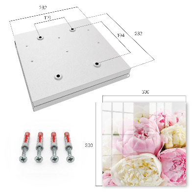 Armario para llaves con diseño de flores en tonos pastel