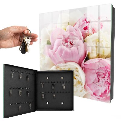 Armario para llaves con diseño de flores en tonos pastel