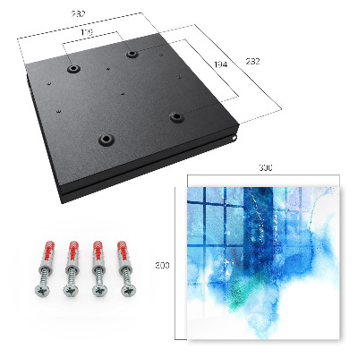 Caja para llaves diseño de olas azules