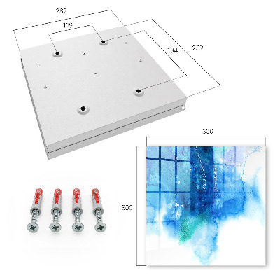 Caja para llaves diseño de olas azules