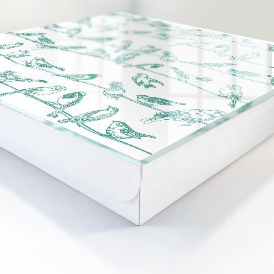 Caja para llaves diseño de pájaros en las ramas