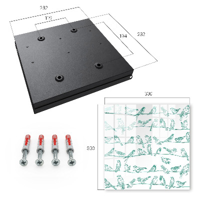 Caja para llaves diseño de pájaros en las ramas
