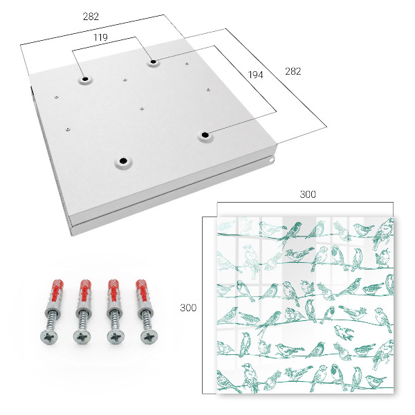 Caja para llaves diseño de pájaros en las ramas