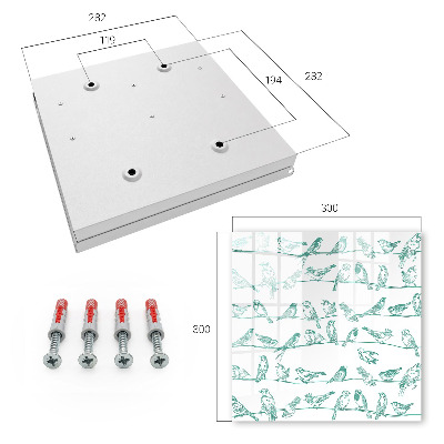 Caja para llaves diseño de pájaros en las ramas