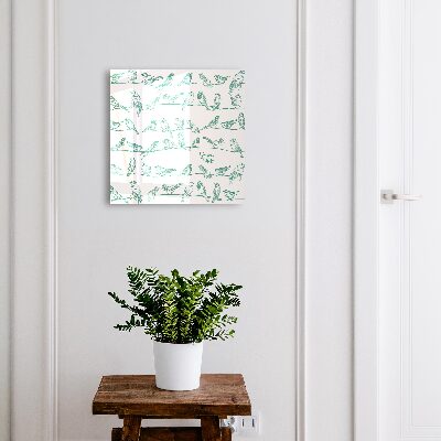 Caja para llaves diseño de pájaros en las ramas