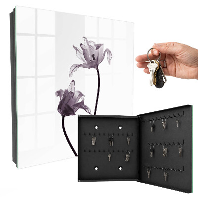 Armario para llaves con diseño de flores minimalistas