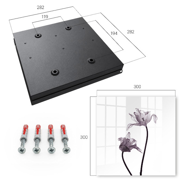 Armario para llaves con diseño de flores minimalistas
