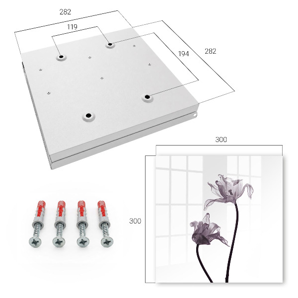 Armario para llaves con diseño de flores minimalistas