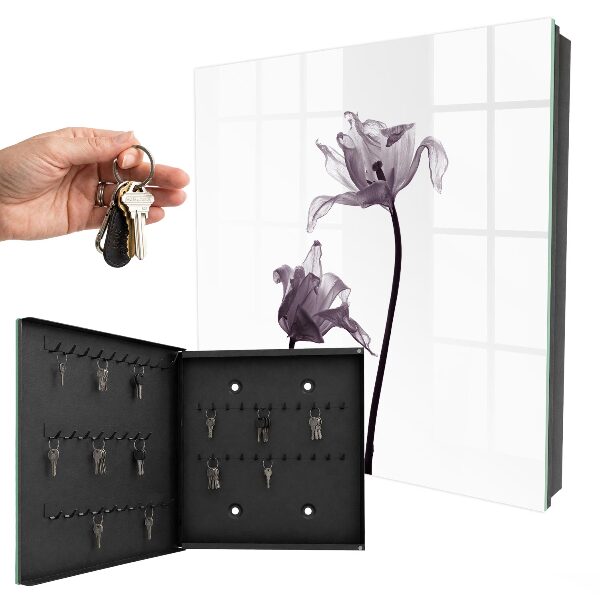 Armario para llaves con diseño de flores minimalistas
