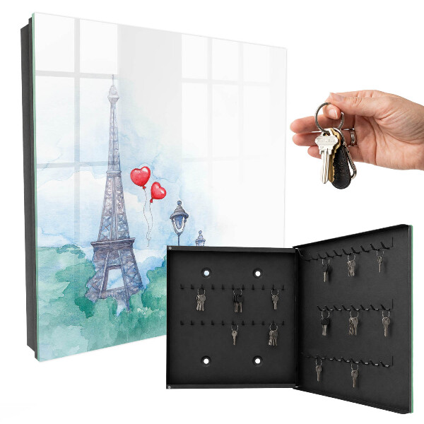 Armario para llaves con diseño de paisaje de París