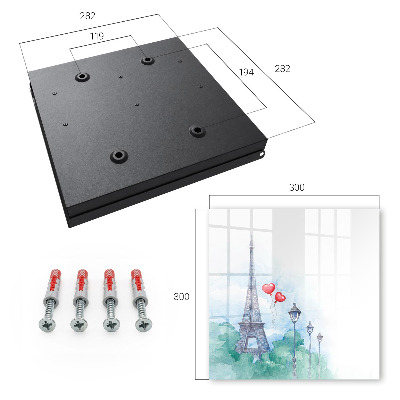 Armario para llaves con diseño de paisaje de París