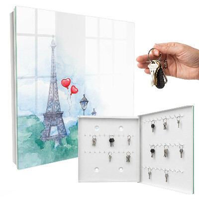 Armario para llaves con diseño de paisaje de París