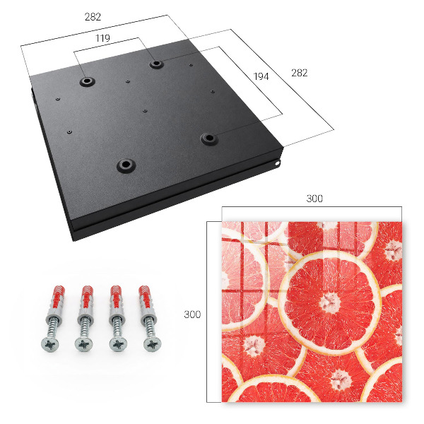 Caja para llaves con diseño de rodajas de pomelo