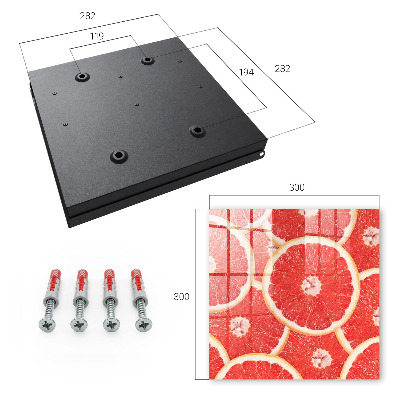 Caja para llaves con diseño de rodajas de pomelo