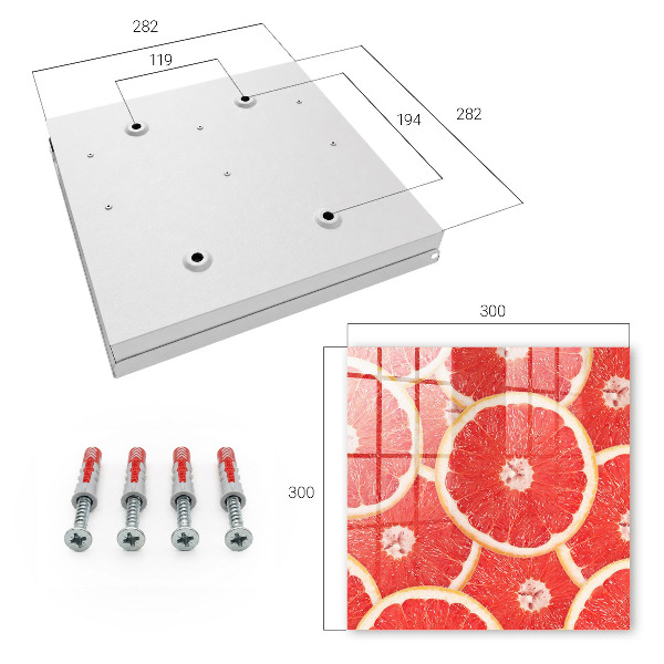 Caja para llaves con diseño de rodajas de pomelo