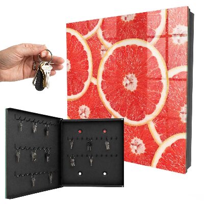 Caja para llaves con diseño de rodajas de pomelo