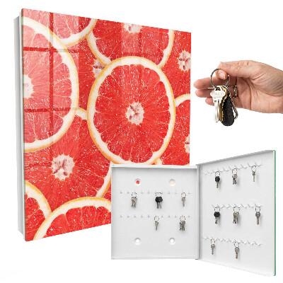 Caja para llaves con diseño de rodajas de pomelo