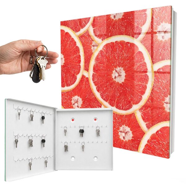 Caja para llaves con diseño de rodajas de pomelo