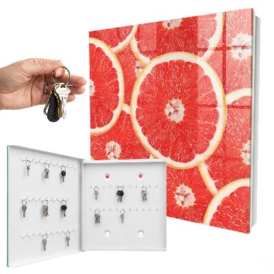 Caja para llaves con diseño de rodajas de pomelo