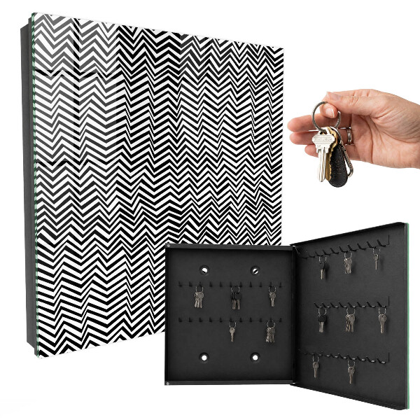 Armario para llaves con diseño de zigzags dinámicos