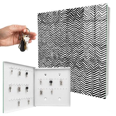 Armario para llaves con diseño de zigzags dinámicos