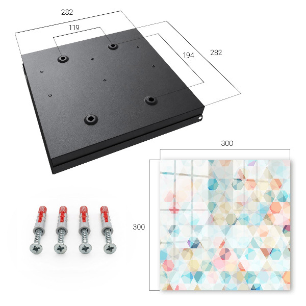Armario para llaves con diseño de patrones geométricos