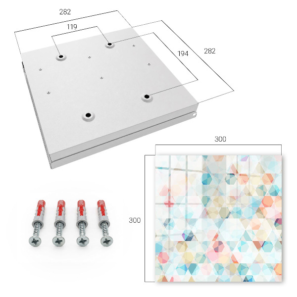 Armario para llaves con diseño de patrones geométricos