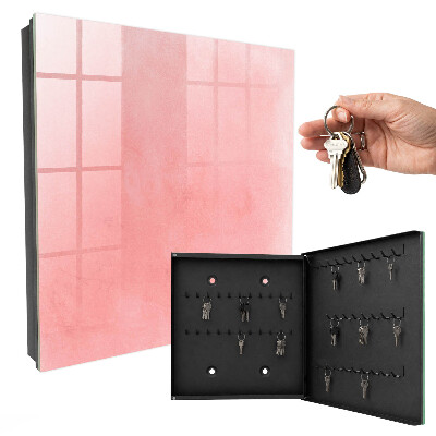 Armario para colgar llaves con diseño de fondo rosa